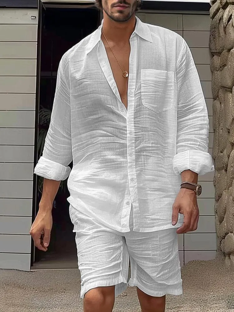 Minimalist 100% Cotton Shirt Set