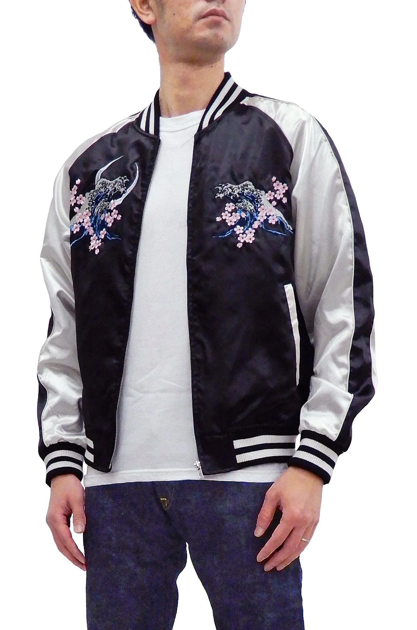 Naruto Jacket Men's Naruto Shippuden Japanese Souvenir Jacket Sukajan 9001821 Black
