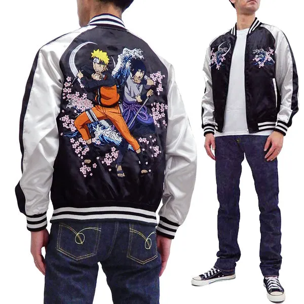 Naruto Jacket Men's Naruto Shippuden Japanese Souvenir Jacket Sukajan 9001821 Black