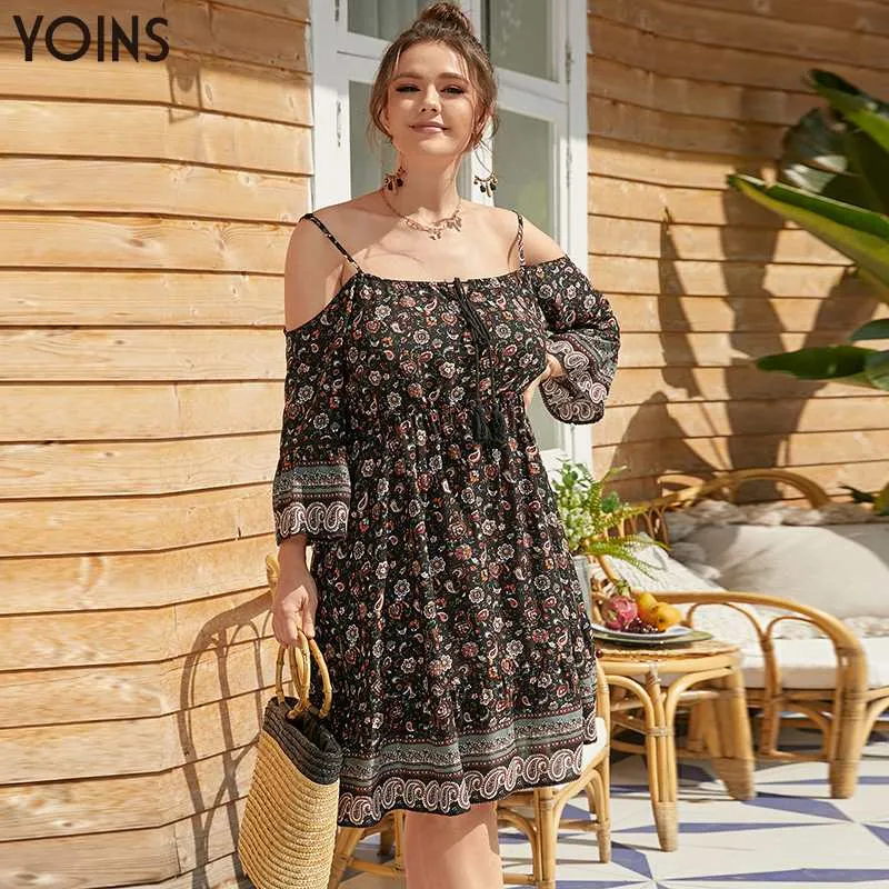 Off Shoulder Printed Bohemian Summer Sundress