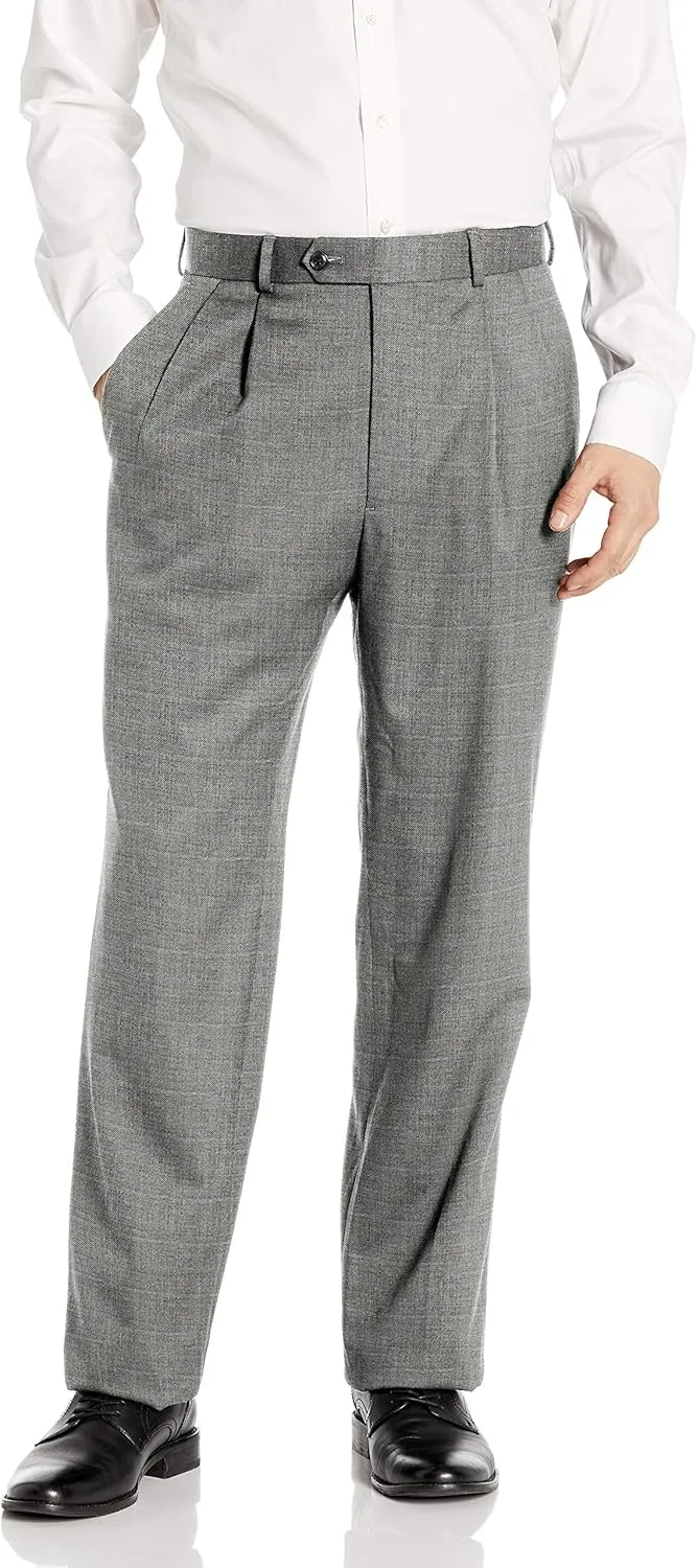 Palm Beach Men's Stan Double Reverse Pleat Dress Pant