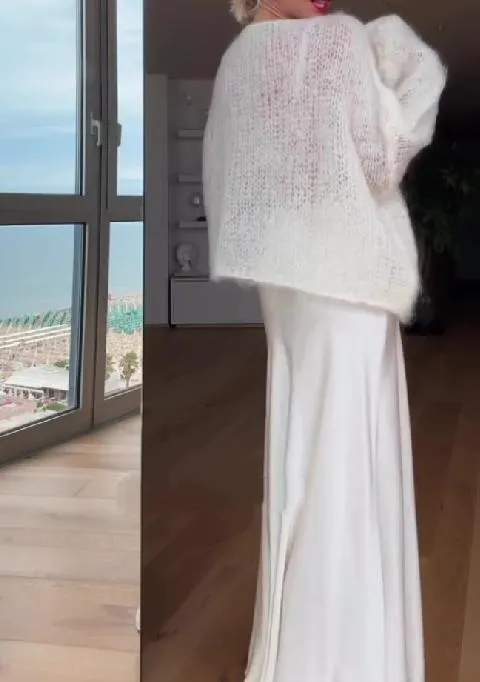 Soft White Knit Sweater