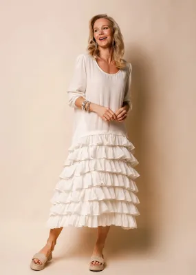Stone Cotton Dress - Cream