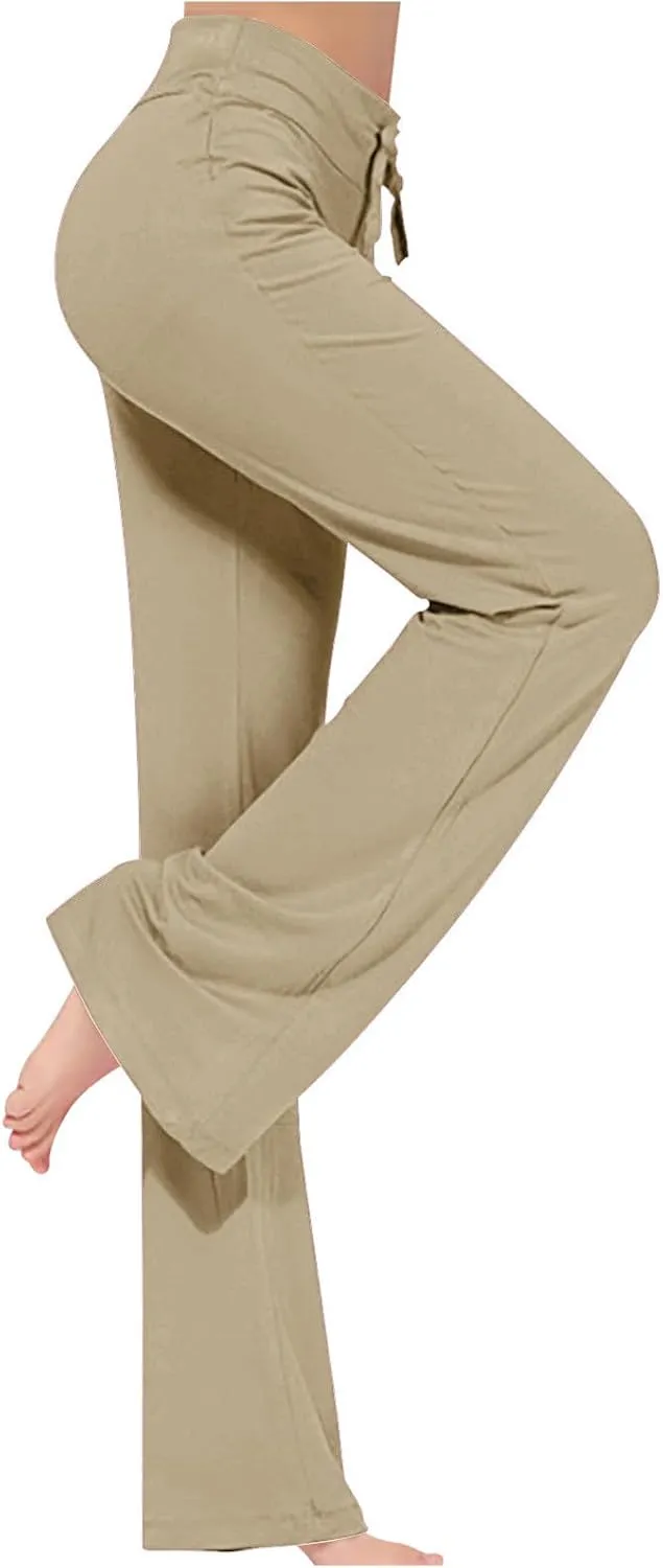 Stretchy Leggings for Women, Yoga Pants Women Fold Over Waist,High Waisted Leggings for Women