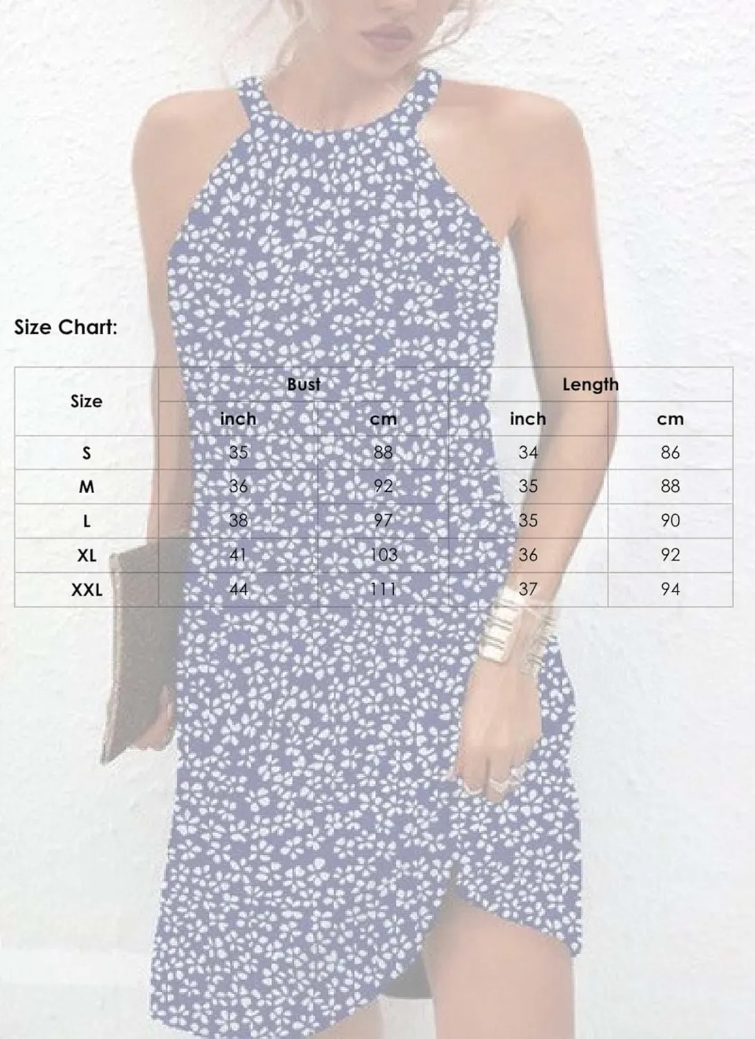 Summer 2025 Casual Chic Dress for Women Halter Floral Sleeveless Sundresses Flowy Shift T-Shirt Dresses