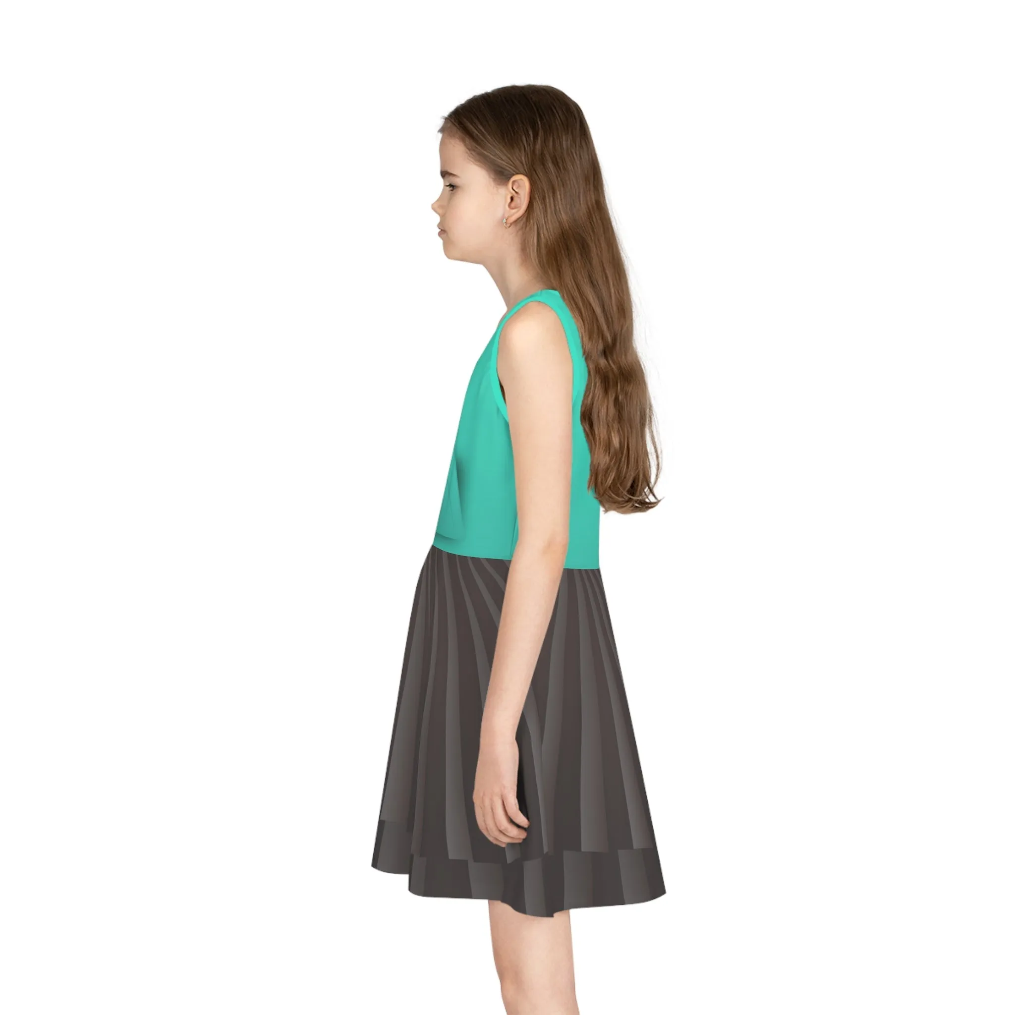 The Glitch Racer Girls' Sleeveless Sundress