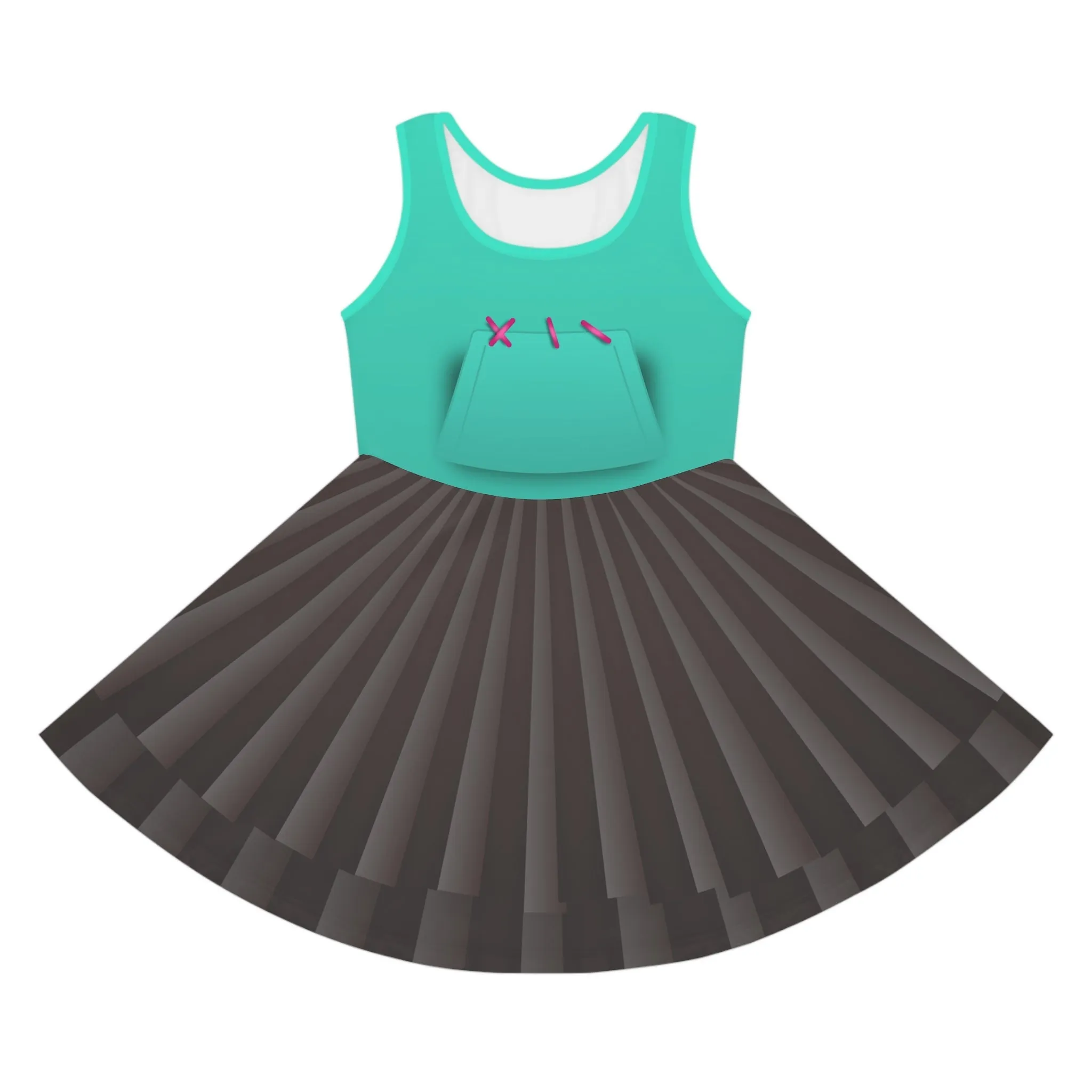 The Glitch Racer Girls' Sleeveless Sundress