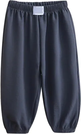 Toddler Boys Elastic Waist Baggy Sweatpants Kids Girls Breathable Comfy Aesthetic Joggers Plain Loose Athletic