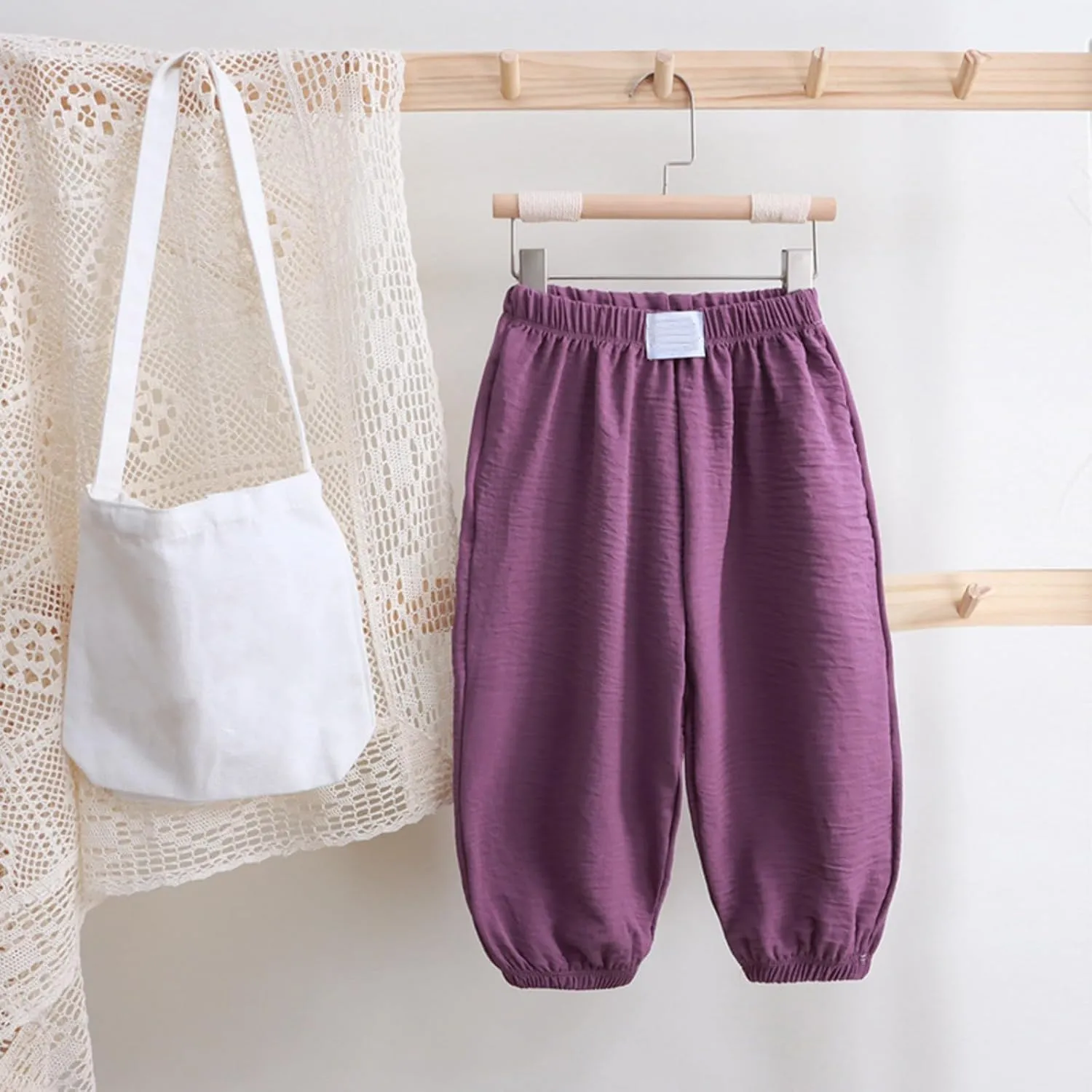 Toddler Boys Elastic Waist Baggy Sweatpants Kids Girls Breathable Comfy Aesthetic Joggers Plain Loose Athletic