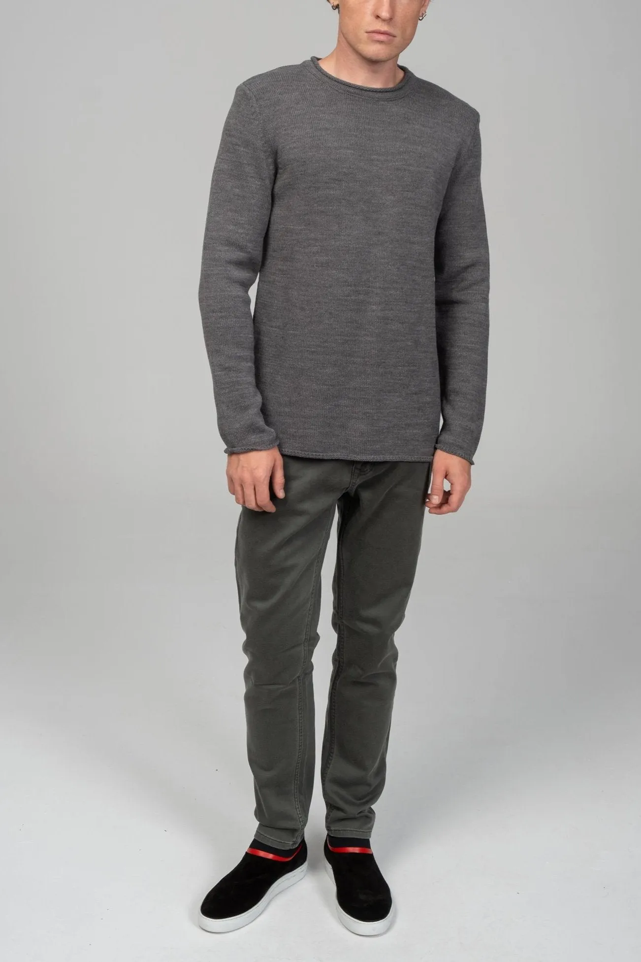 Tube Soft Pullover Sweater - Anthracite