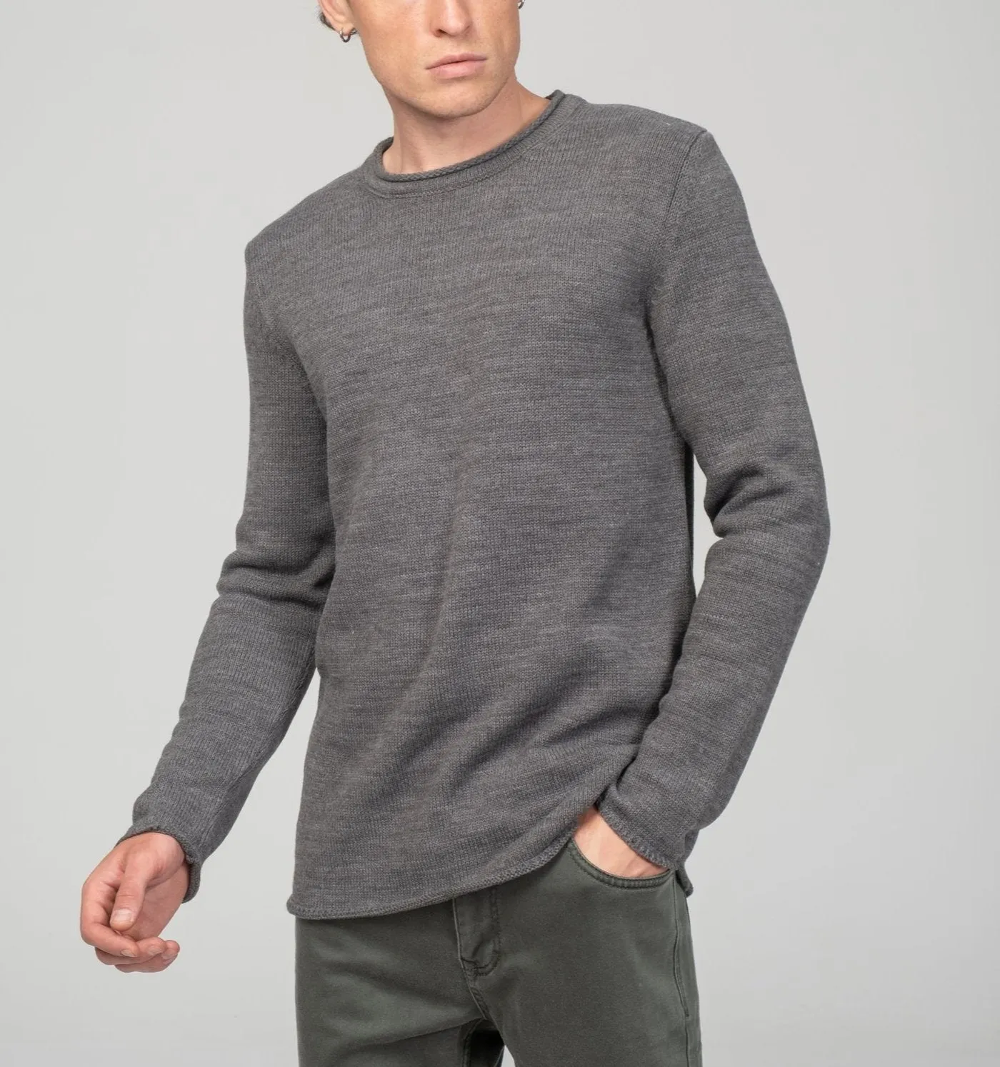 Tube Soft Pullover Sweater - Anthracite
