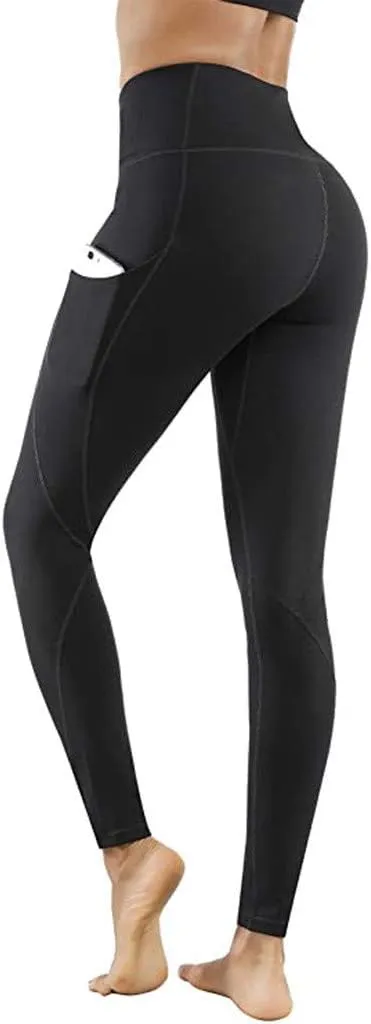 Women's Leggings with Pockets High Waist Athletic Pants Super Soft Stretchy Leggings Tummy Control Butt Lifting Pants