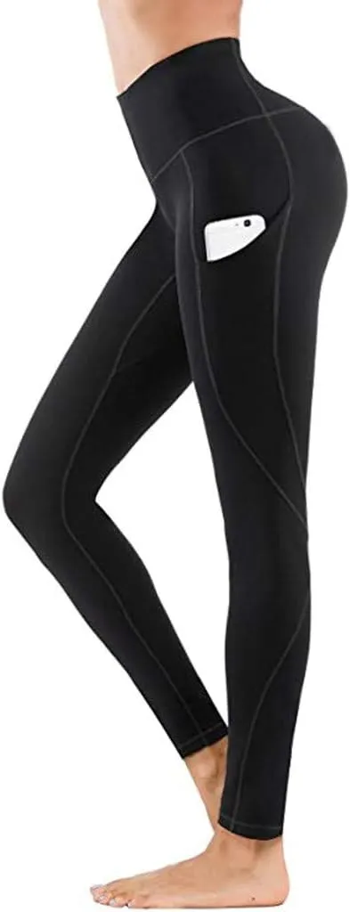 Women's Leggings with Pockets High Waist Athletic Pants Super Soft Stretchy Leggings Tummy Control Butt Lifting Pants