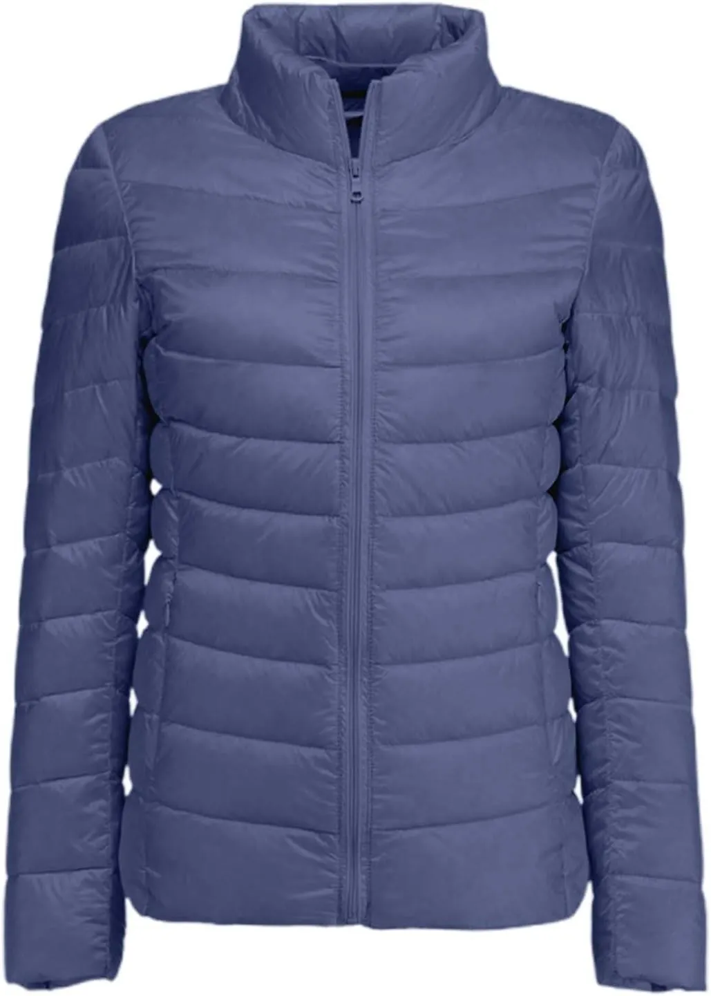 Women's Puffer Jacket Packable Quilted Lightweight Down Parka Plus Size Cropped Puffy Jacket Light Coat With Hood